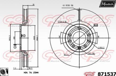 Maxtech 871537.0060 - Disque de frein cwaw.fr