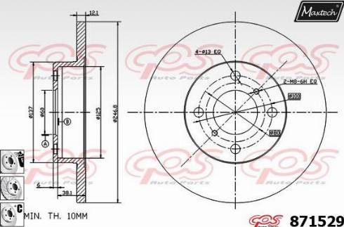 Maxtech 871529.6980 - Disque de frein cwaw.fr