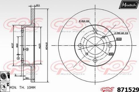 Maxtech 871529.6060 - Disque de frein cwaw.fr