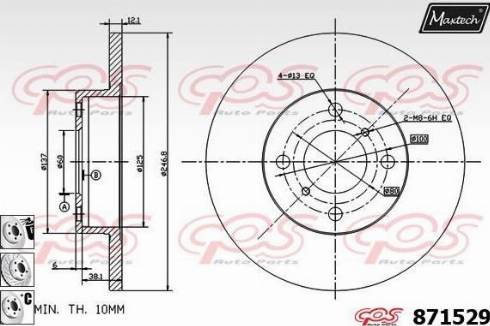 Maxtech 871529.6880 - Disque de frein cwaw.fr