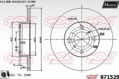 Maxtech 871529.0060 - Disque de frein cwaw.fr