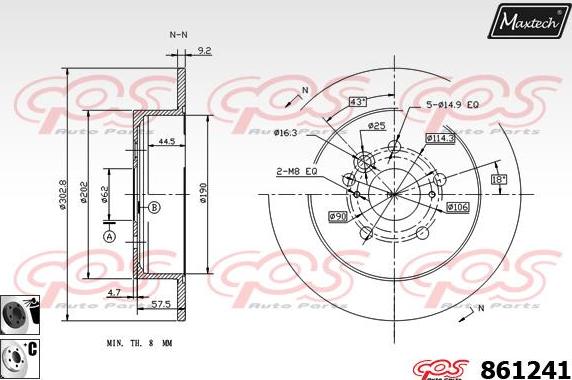 Maxtech 871526 - Disque de frein cwaw.fr