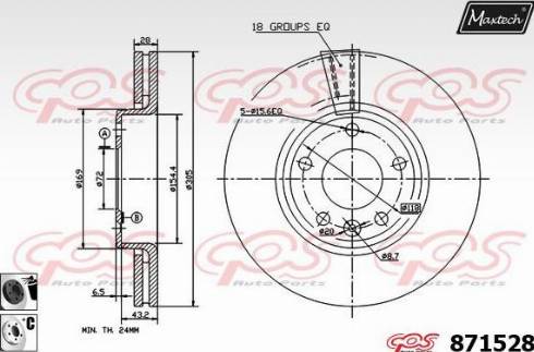 Maxtech 871528.6060 - Disque de frein cwaw.fr