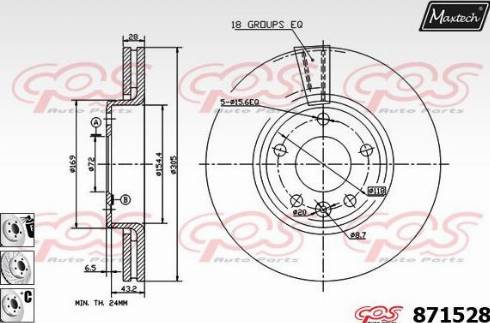 Maxtech 871528.6880 - Disque de frein cwaw.fr