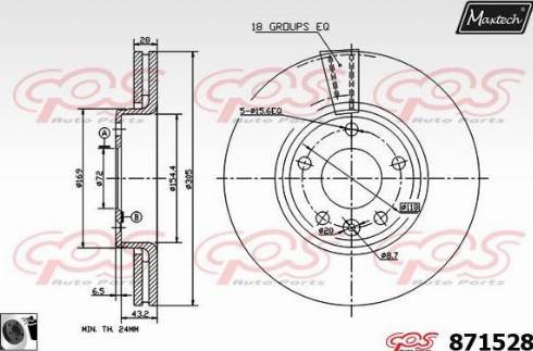 Maxtech 871528.0060 - Disque de frein cwaw.fr