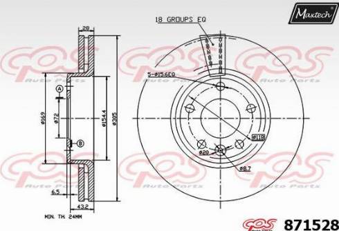 Maxtech 871528.0000 - Disque de frein cwaw.fr