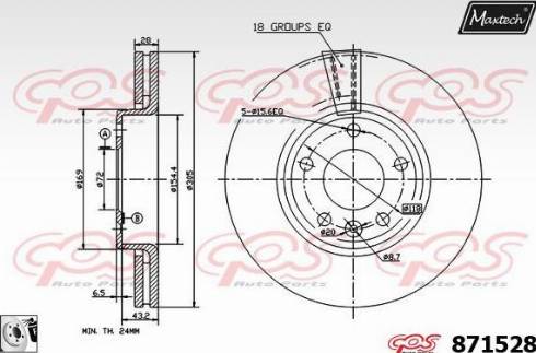 Maxtech 871528.0080 - Disque de frein cwaw.fr