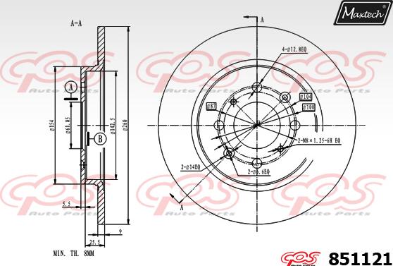 Maxtech 871522 - Disque de frein cwaw.fr