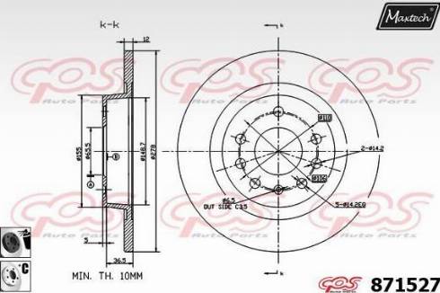 Maxtech 871527.6060 - Disque de frein cwaw.fr