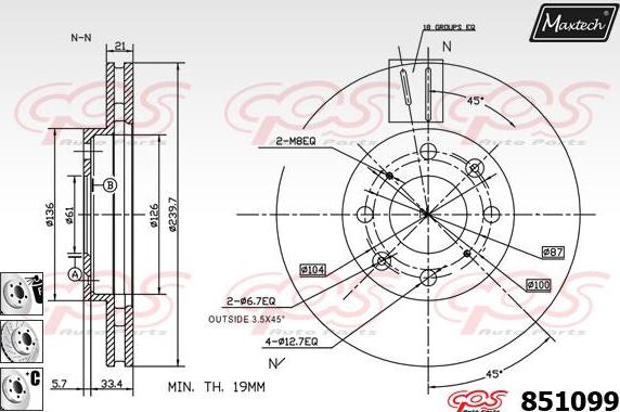 Maxtech 871527 - Disque de frein cwaw.fr