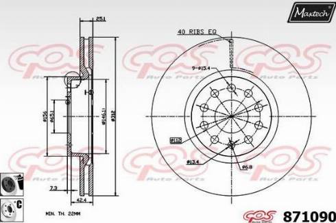 Maxtech 871090.6060 - Disque de frein cwaw.fr