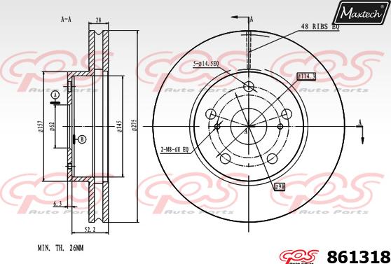 Maxtech 871040 - Disque de frein cwaw.fr