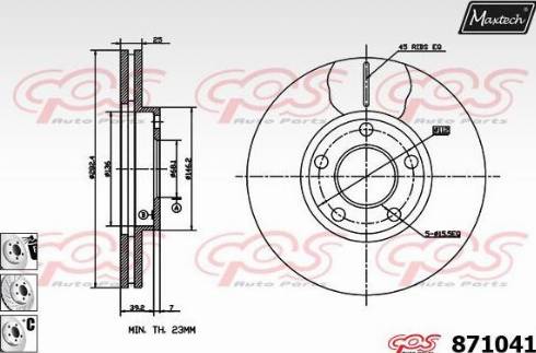 Maxtech 871041.6980 - Disque de frein cwaw.fr