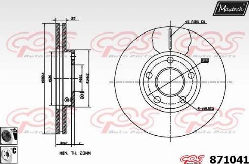 Maxtech 871041.6060 - Disque de frein cwaw.fr