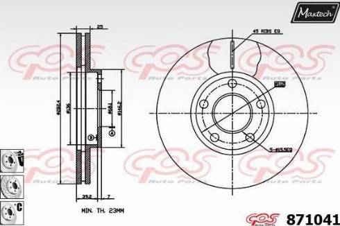 Maxtech 871041.6880 - Disque de frein cwaw.fr