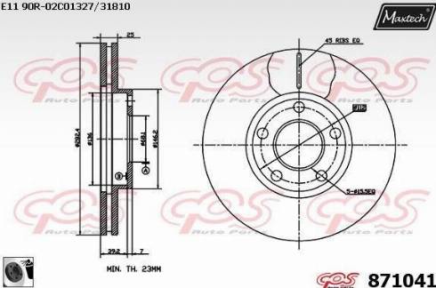 Maxtech 871041.0060 - Disque de frein cwaw.fr