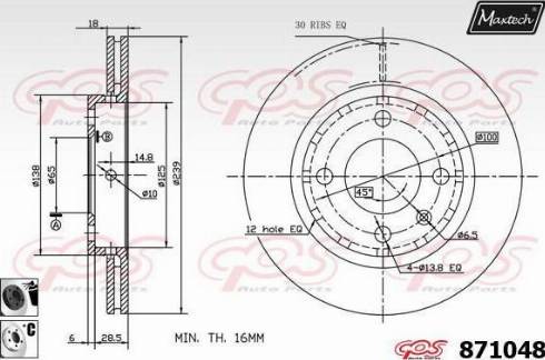 Maxtech 871048.6060 - Disque de frein cwaw.fr