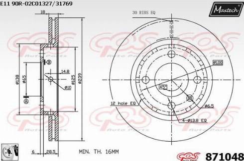 Maxtech 871048.0080 - Disque de frein cwaw.fr