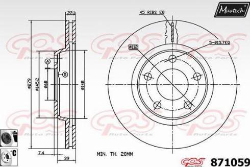 Maxtech 871059.6060 - Disque de frein cwaw.fr