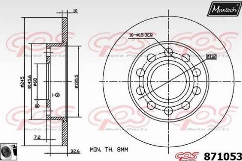 Maxtech 871053.0060 - Disque de frein cwaw.fr