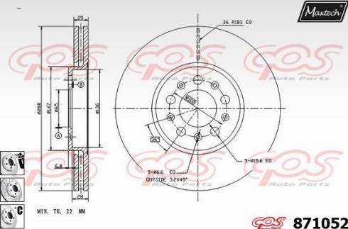 Maxtech 871052.6980 - Disque de frein cwaw.fr