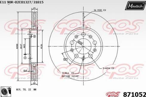 Maxtech 871052.0060 - Disque de frein cwaw.fr