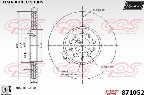 Maxtech 871052.0080 - Disque de frein cwaw.fr