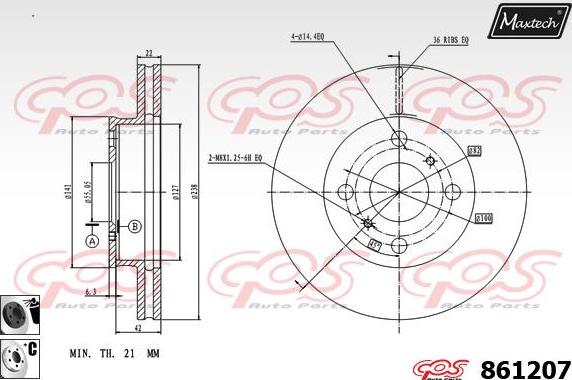 Maxtech 871052 - Disque de frein cwaw.fr