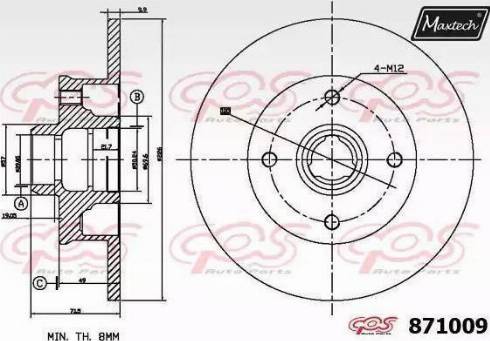 Maxtech 871009.0000 - Disque de frein cwaw.fr