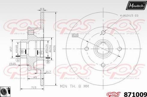 Maxtech 871009.0060 - Disque de frein cwaw.fr