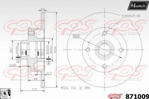 Maxtech 871009.0080 - Disque de frein cwaw.fr