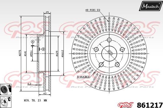 Maxtech 871009 - Disque de frein cwaw.fr