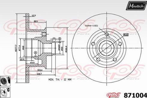 Maxtech 871004.6060 - Disque de frein cwaw.fr