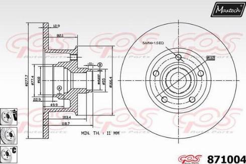 Maxtech 871004.6880 - Disque de frein cwaw.fr