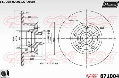 Maxtech 871004.0060 - Disque de frein cwaw.fr