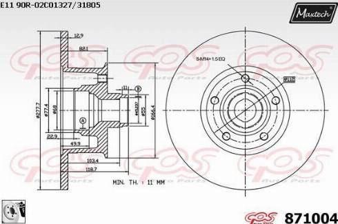 Maxtech 871004.0080 - Disque de frein cwaw.fr