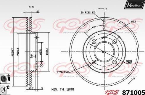 Maxtech 871005.6060 - Disque de frein cwaw.fr