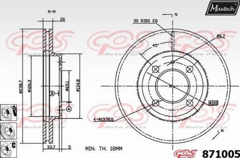 Maxtech 871005.6880 - Disque de frein cwaw.fr