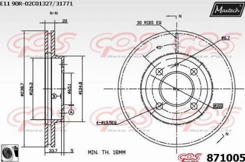 Maxtech 871005.0060 - Disque de frein cwaw.fr