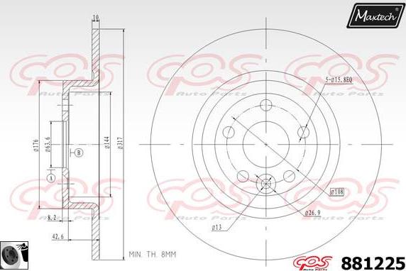 Maxtech 871005 - Disque de frein cwaw.fr