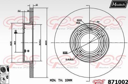 Maxtech 871002.6060 - Disque de frein cwaw.fr