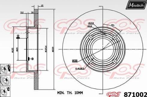 Maxtech 871002.6880 - Disque de frein cwaw.fr