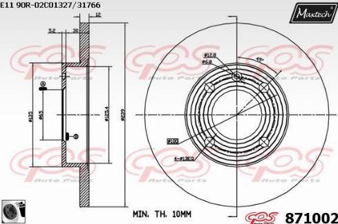 Maxtech 871002.0060 - Disque de frein cwaw.fr