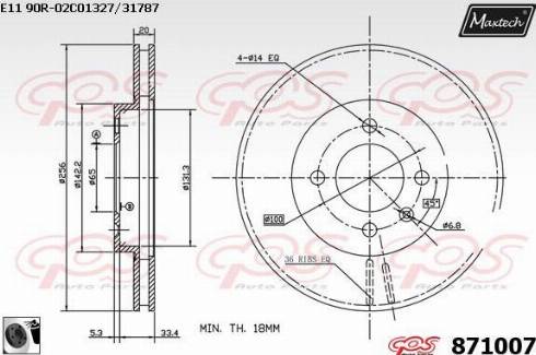 Maxtech 871007.0060 - Disque de frein cwaw.fr