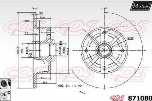 Maxtech 871080.6060 - Disque de frein cwaw.fr