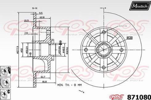 Maxtech 871080.6880 - Disque de frein cwaw.fr