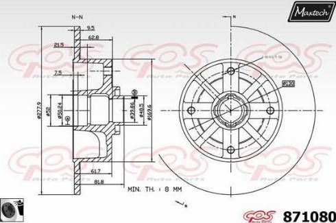 Maxtech 871080.0060 - Disque de frein cwaw.fr