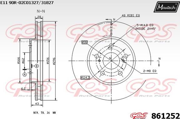 Maxtech 871080 - Disque de frein cwaw.fr