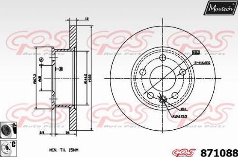 Maxtech 871088.6060 - Disque de frein cwaw.fr