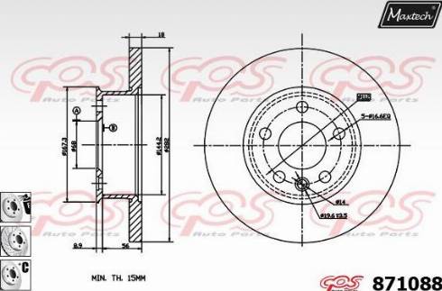 Maxtech 871088.6880 - Disque de frein cwaw.fr